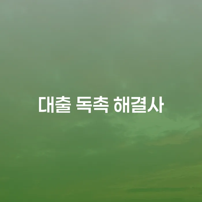 대출 독촉 해결사: 당신의 채무 문제, 어떻게 해결할 수 있을까요?